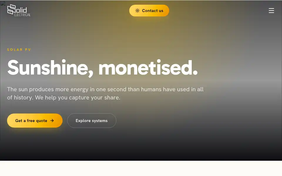Screenshot of solid-electrical.co.uk