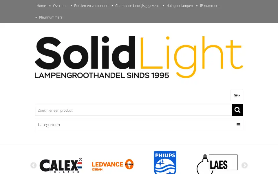Screenshot of solidlight.ccvshop.nl