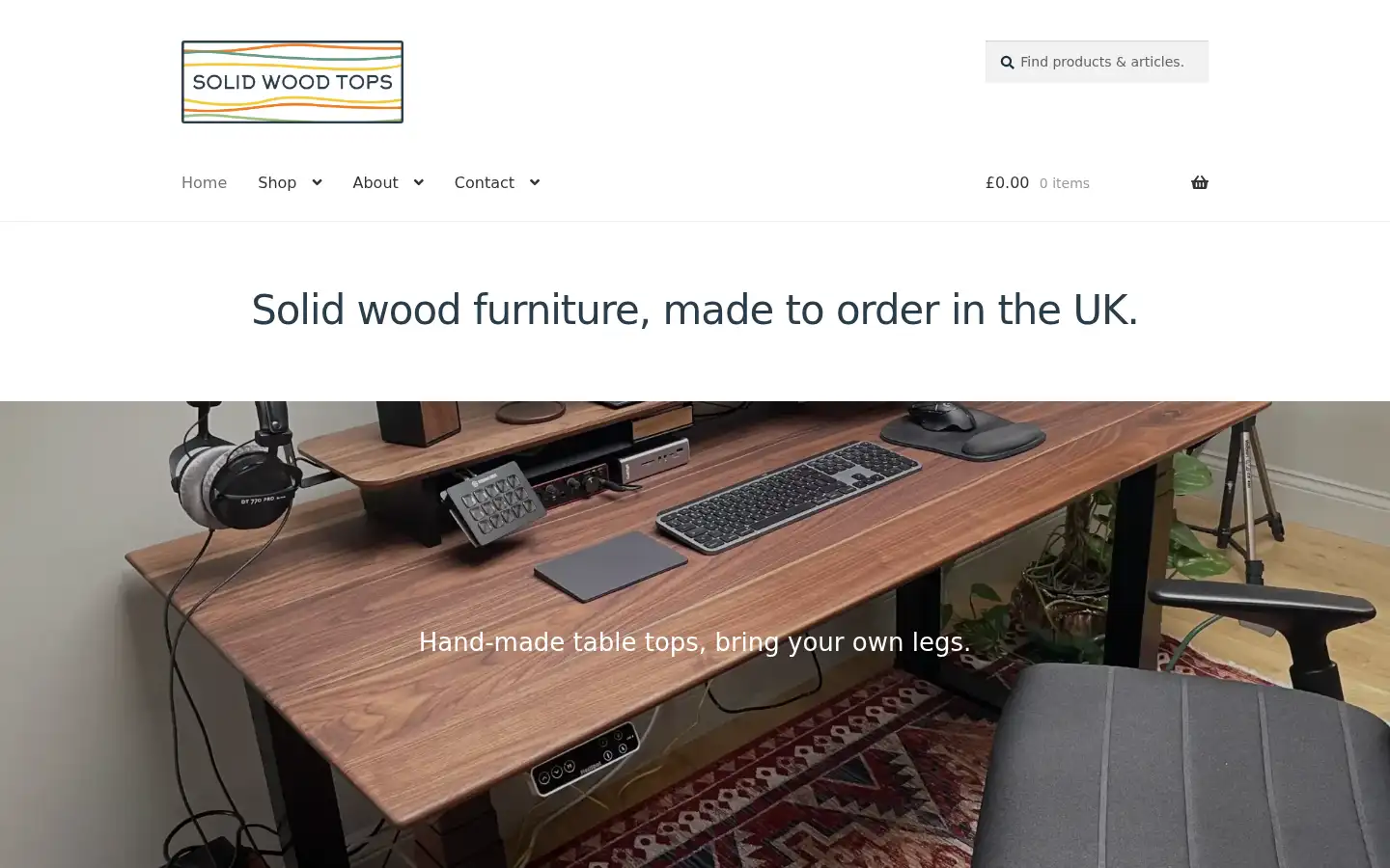 Screenshot of solidwoodtops.co.uk