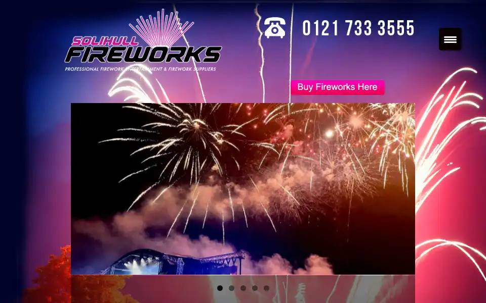 Screenshot of solihullfireworks.co.uk