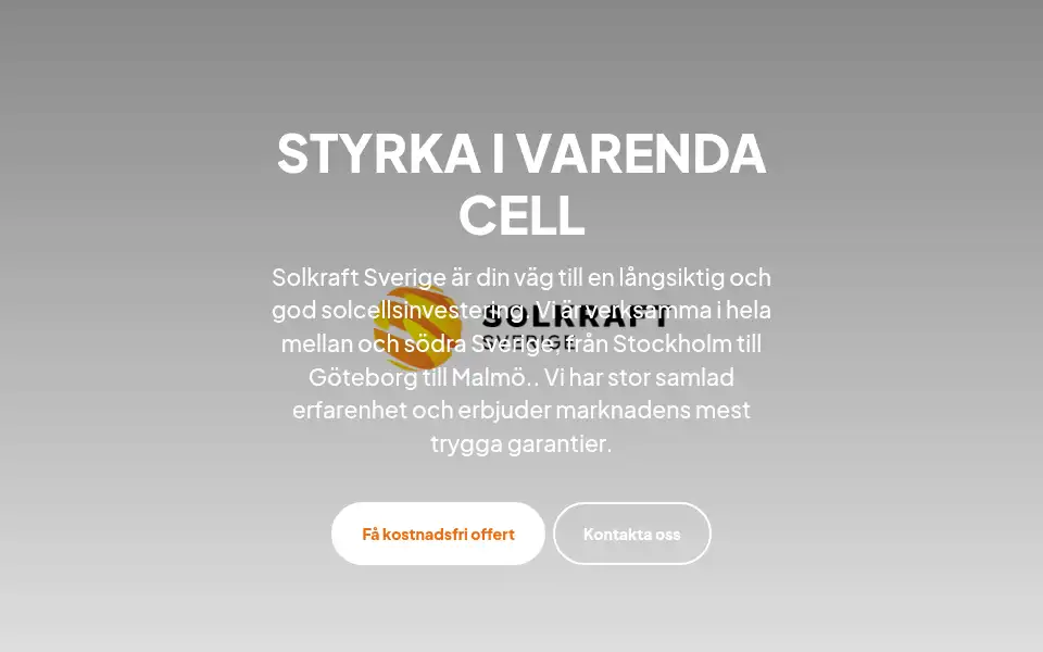 Screenshot of solkraftsverige.se