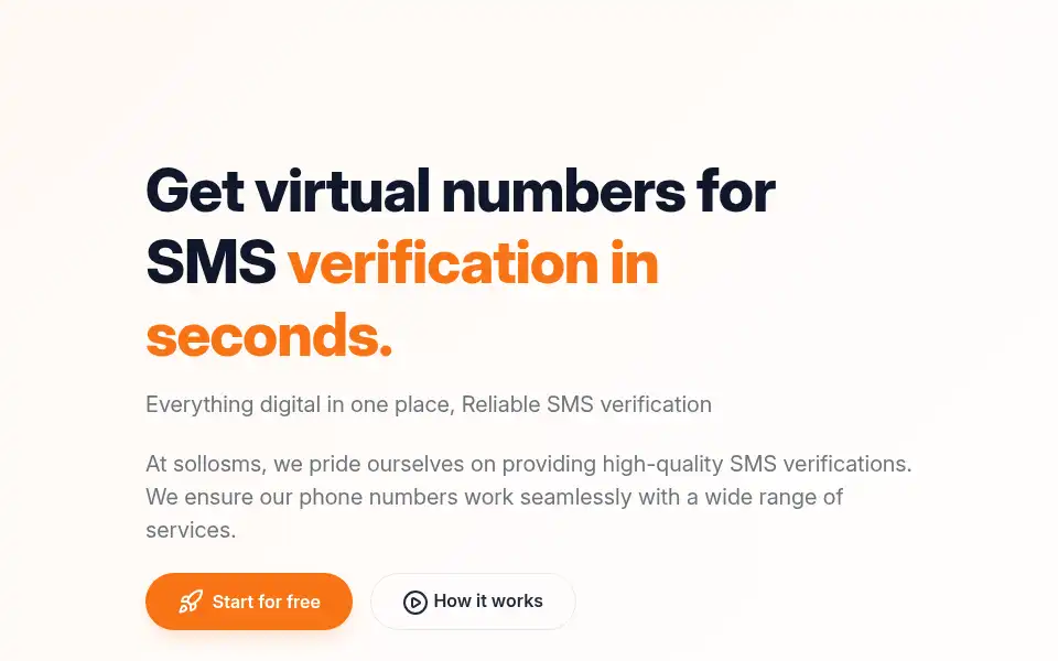 Screenshot of sollosms.com