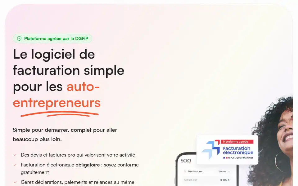 Screenshot of solo.fr