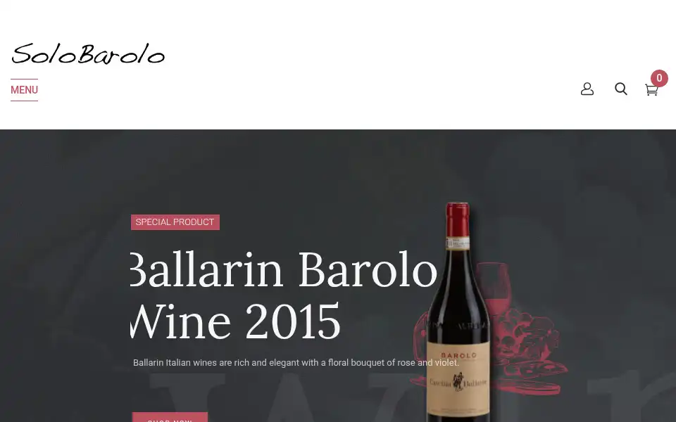 Screenshot of solobarolo.com
