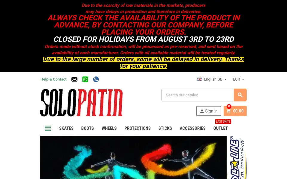 Screenshot of solopatin.com