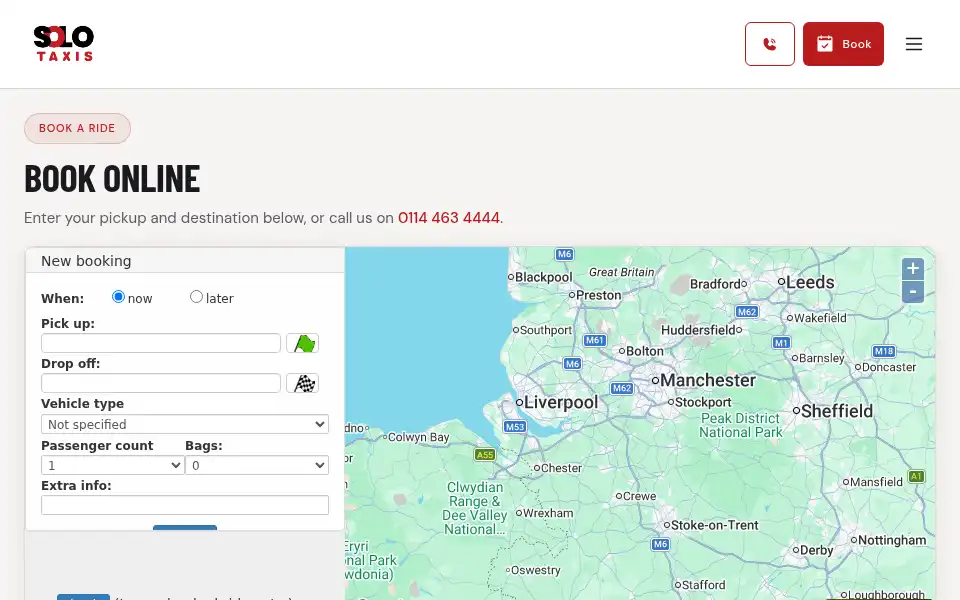 Screenshot of solotaxis.com