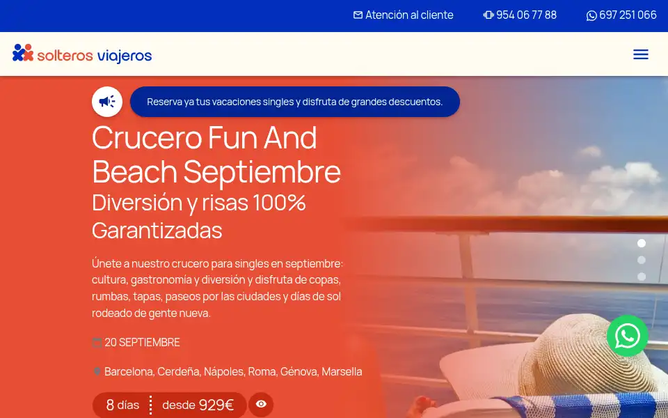 Screenshot of solterosviajeros.com