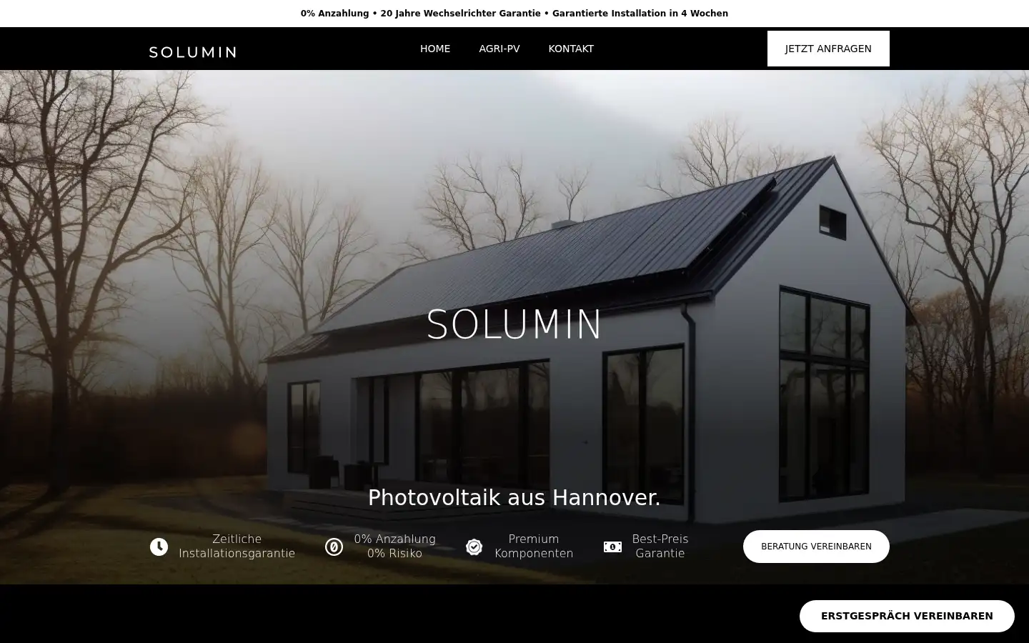 Screenshot of solumin.de