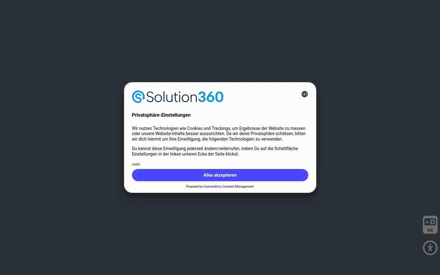 Screenshot of solution360.de