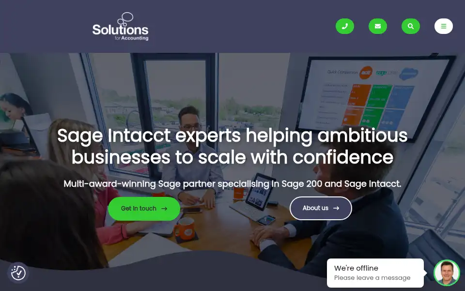 Screenshot of solutionsforaccounting.co.uk