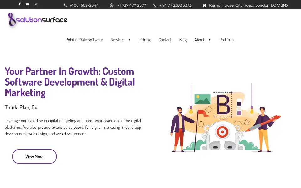 Screenshot of solutionsurface.com