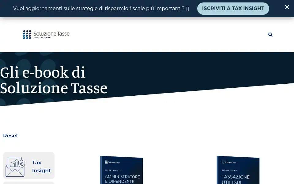 Screenshot of soluzionetasse.com