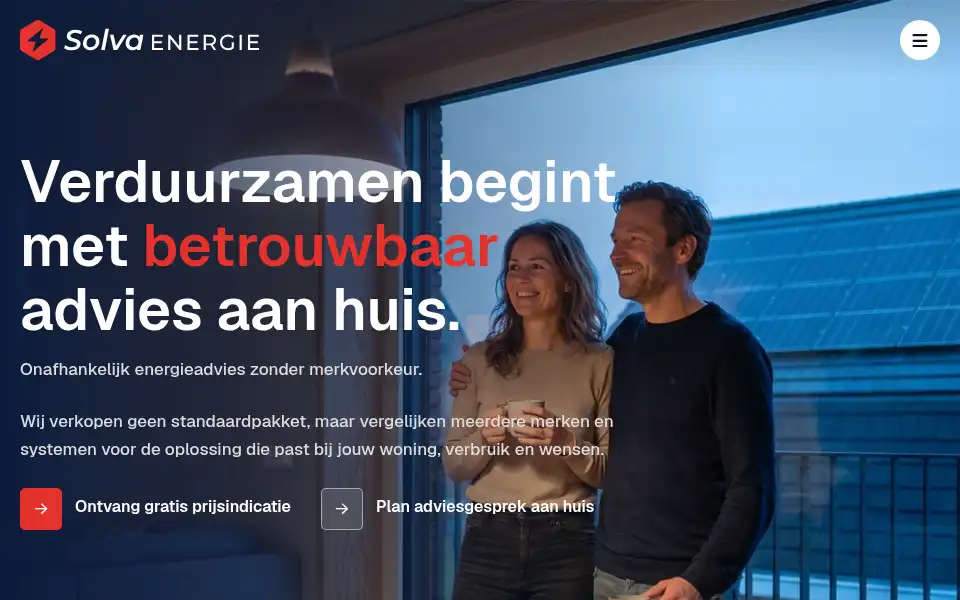 Screenshot of solvaenergie.nl