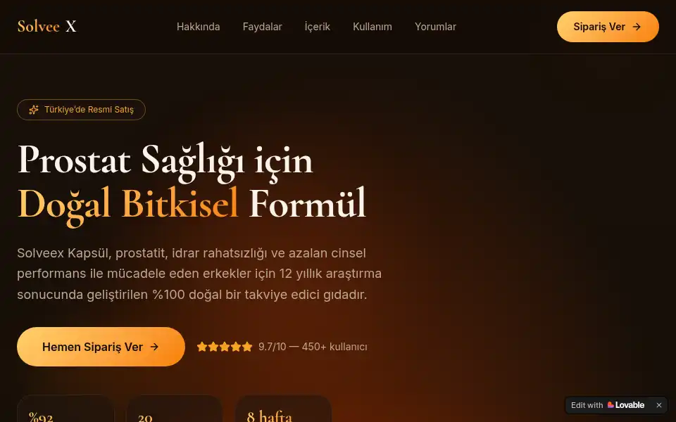 Screenshot of solveex-kapsller.lovable.app