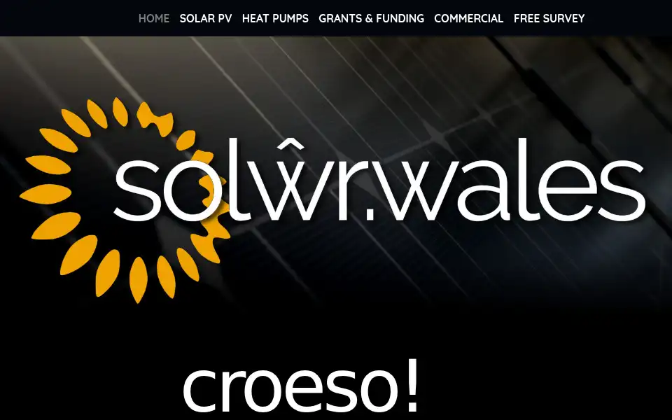 Screenshot of solwr.wales
