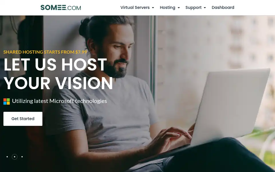 Screenshot of somee.com