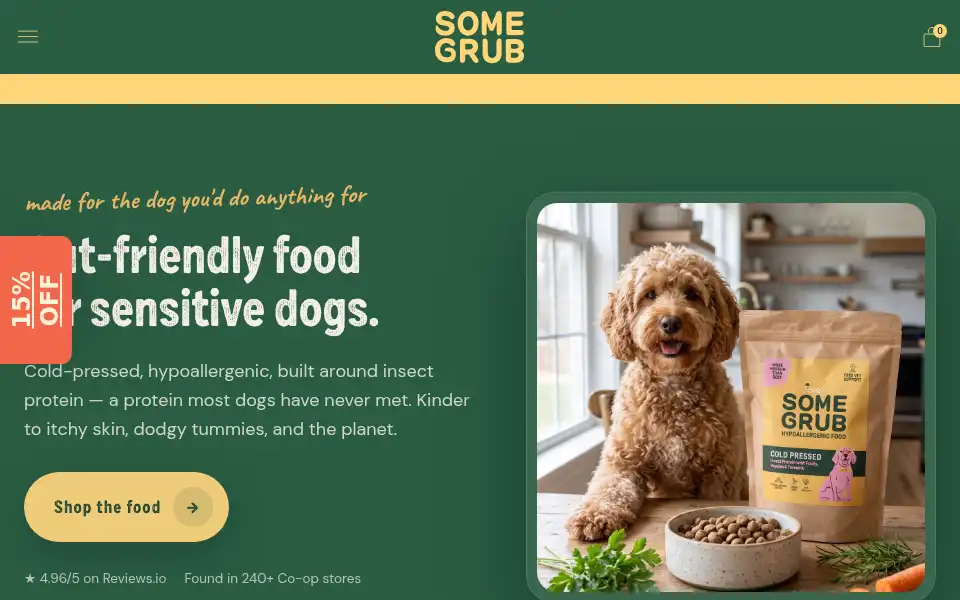 Screenshot of somegrub.co.uk
