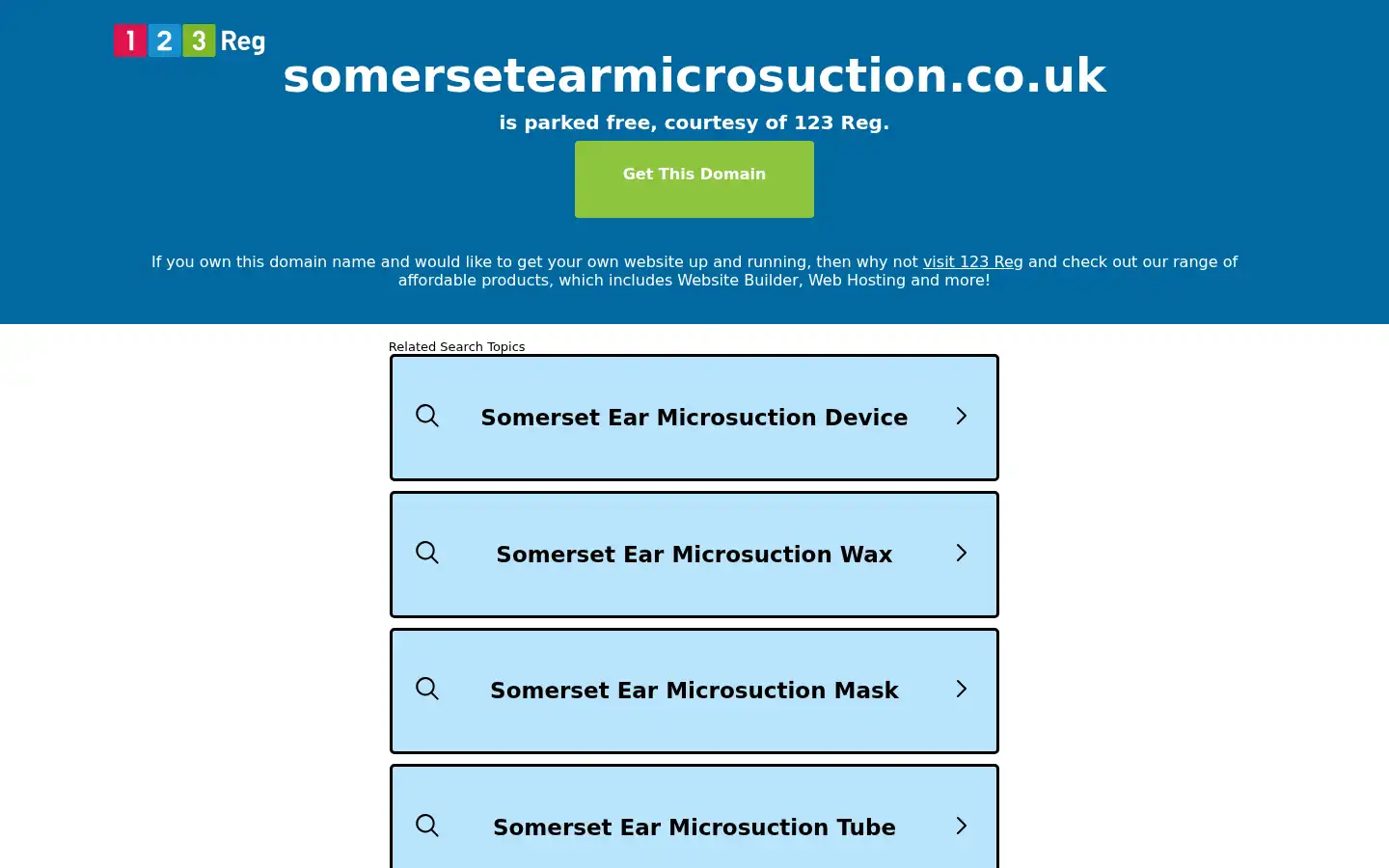 Screenshot of somersetearmicrosuction.co.uk