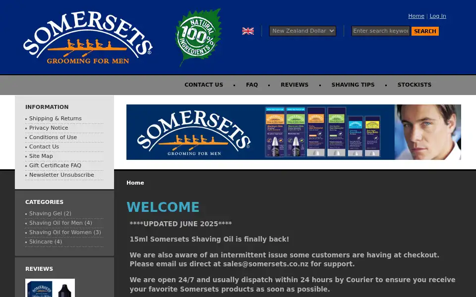 Screenshot of somersets.co.nz