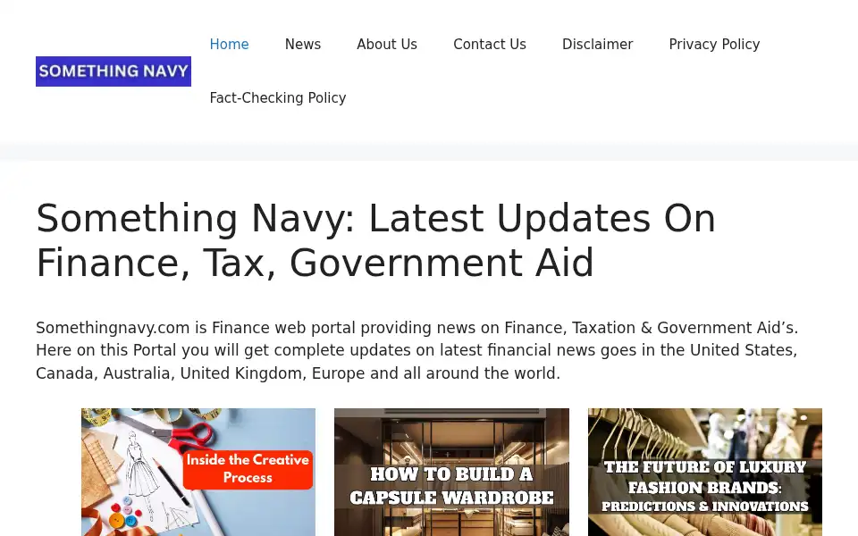 Screenshot of somethingnavy.com