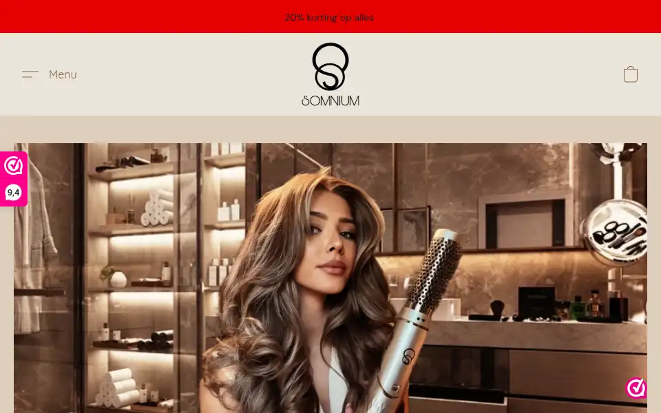 Screenshot of somnium-haircare.com