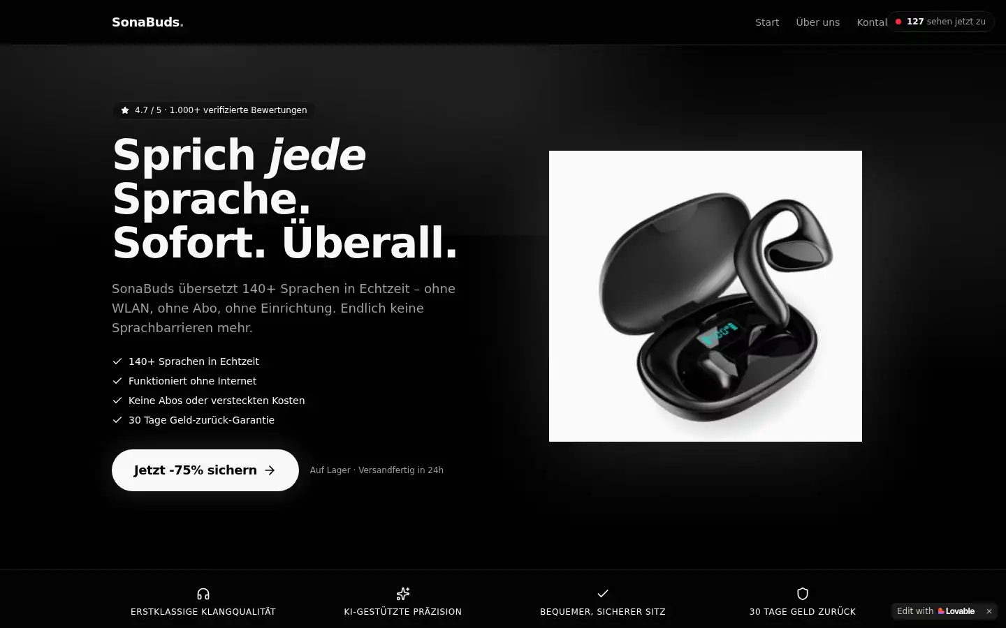 Screenshot of sonabuds-erfahrungen.lovable.app