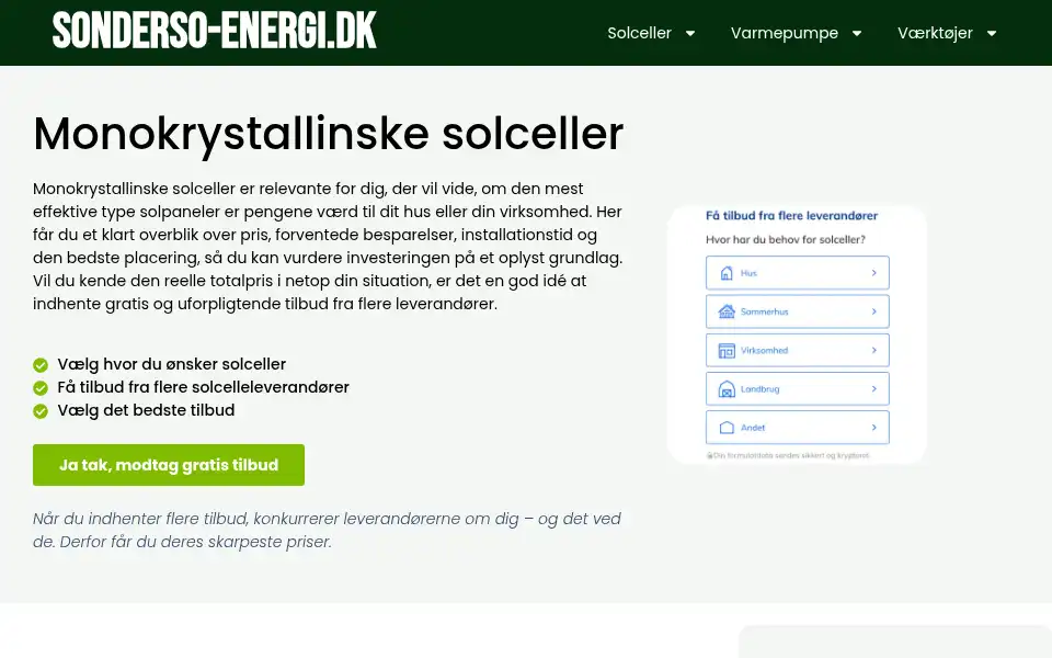 Screenshot of sonderso-energi.dk