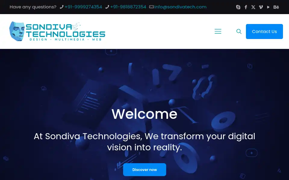 Screenshot of sondivatech.com