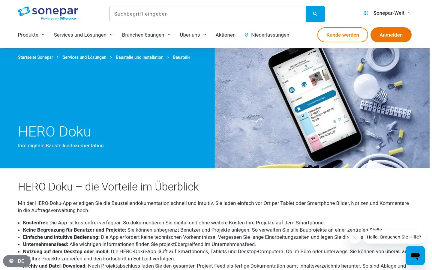 Screenshot of sonepar.de