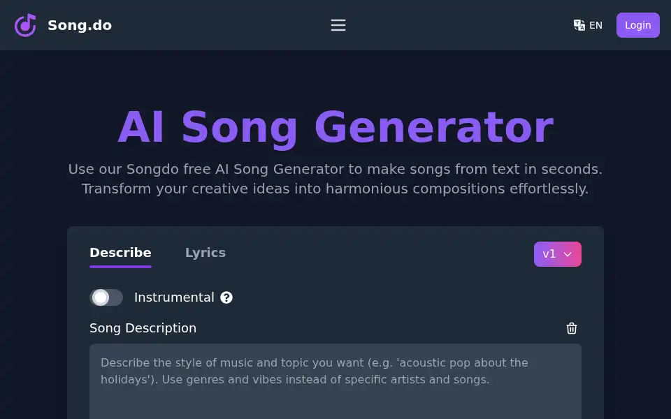 Screenshot of song.do