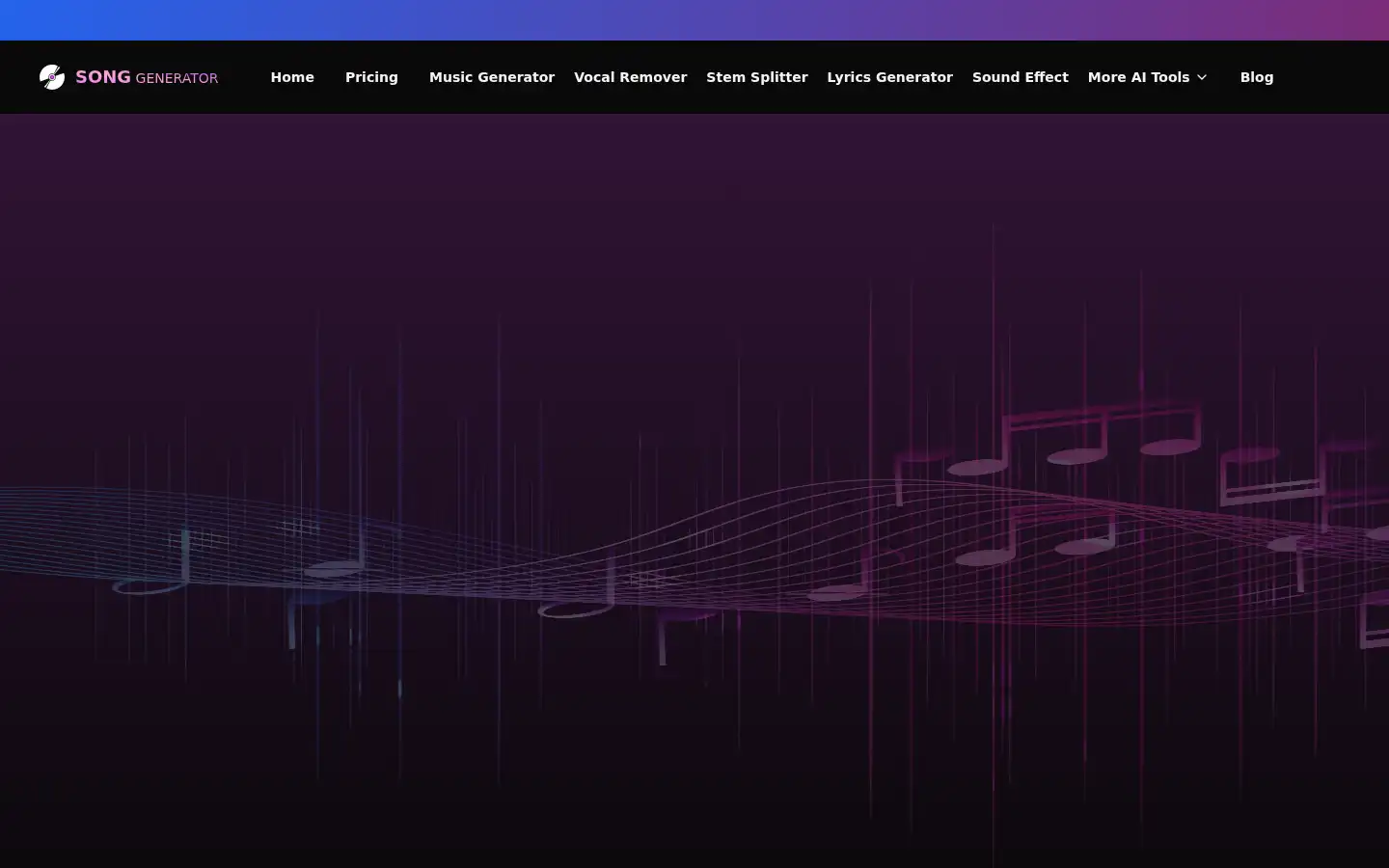 Screenshot of songgenerator.io