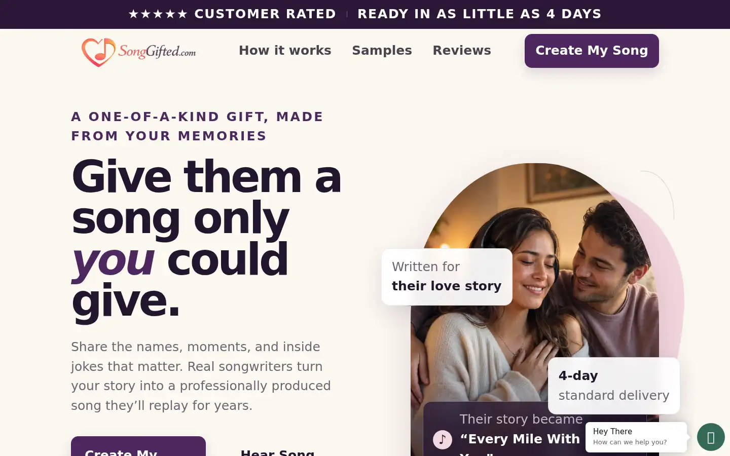 Screenshot of songgifted.com