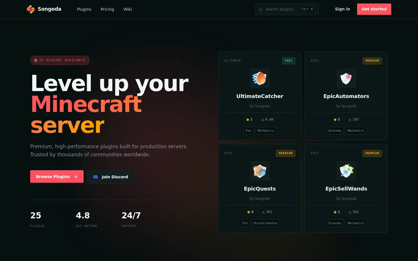 Screenshot of songoda.com