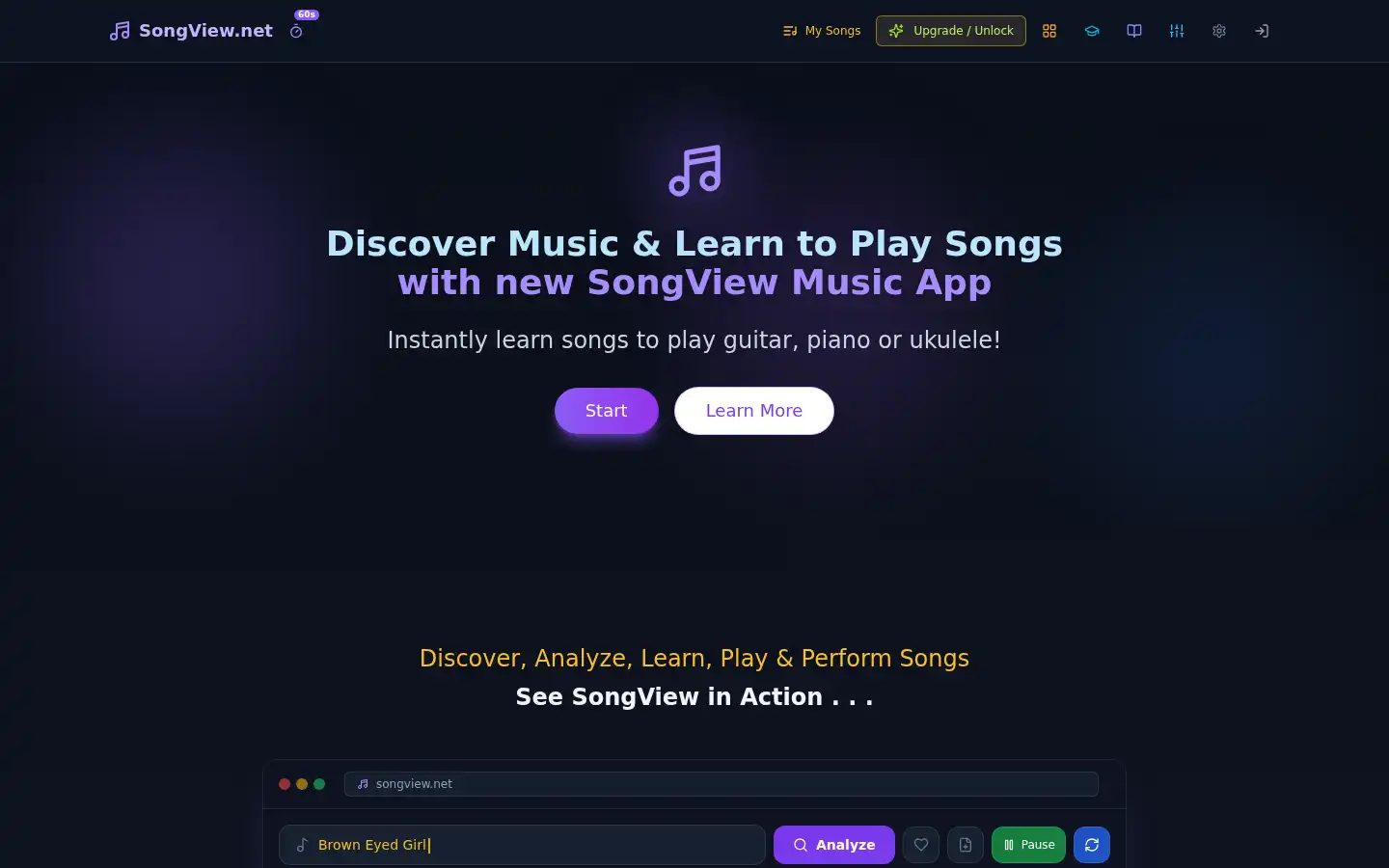 Screenshot of songview.net
