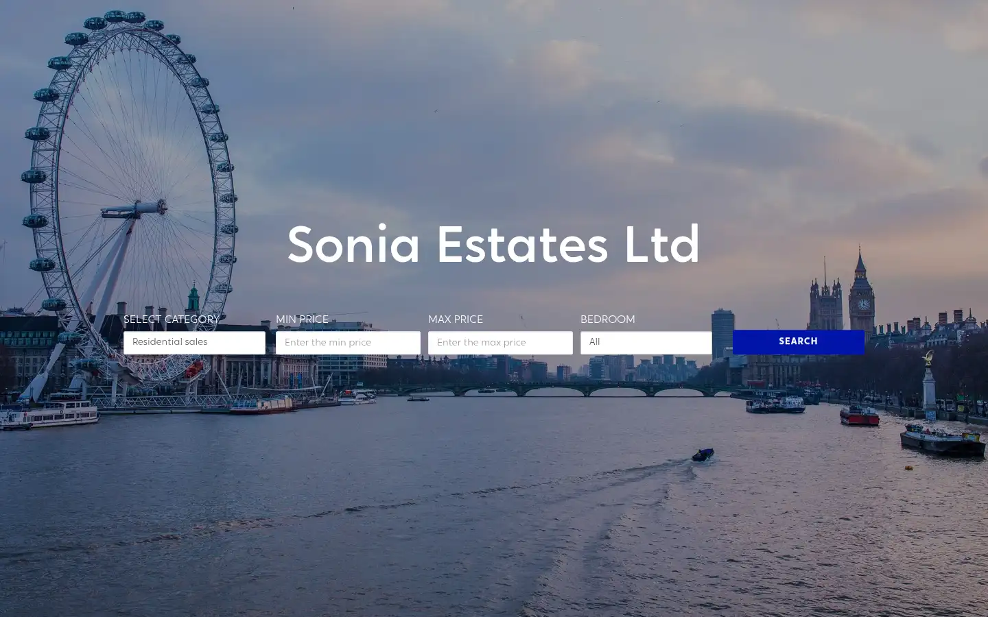 Screenshot of soniaestates.com
