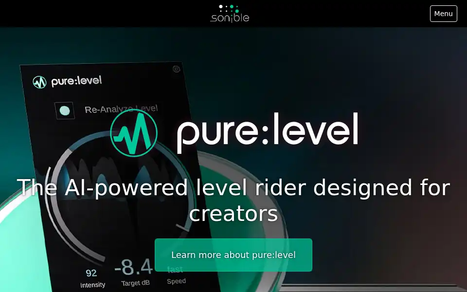 Screenshot of sonible.com