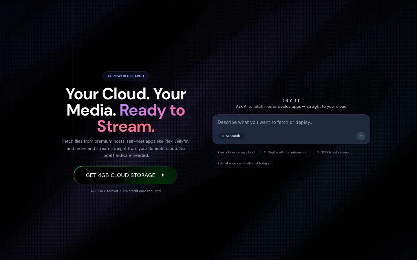 Screenshot of sonicbit.net