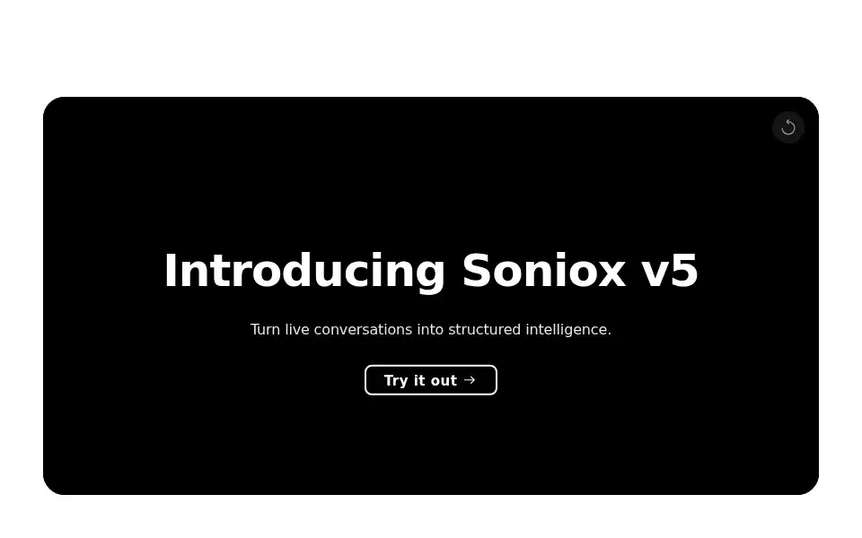 Screenshot of soniox.com