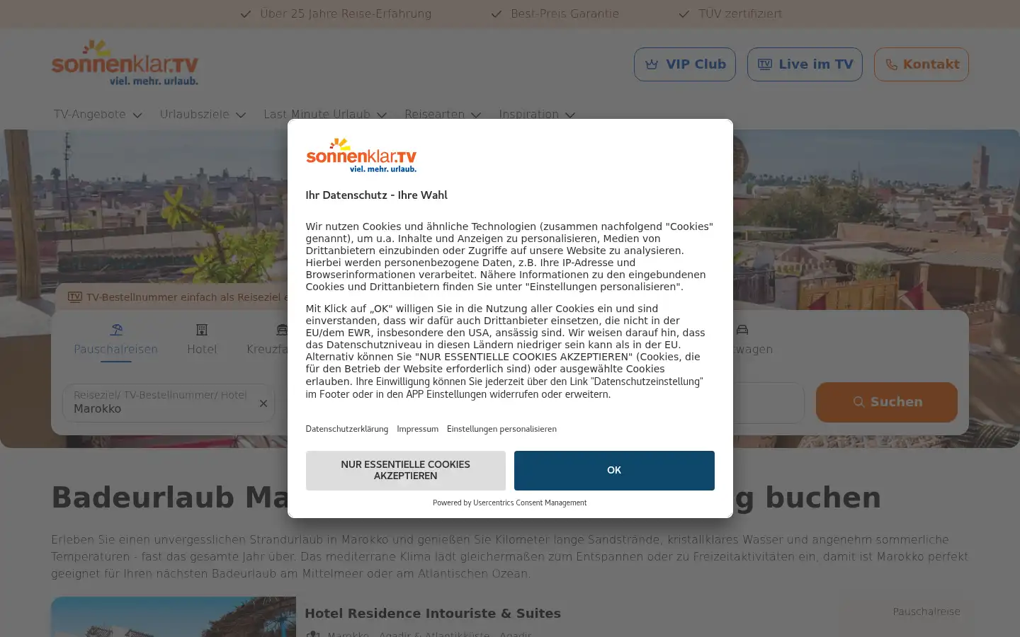 Screenshot of sonnenklar.tv