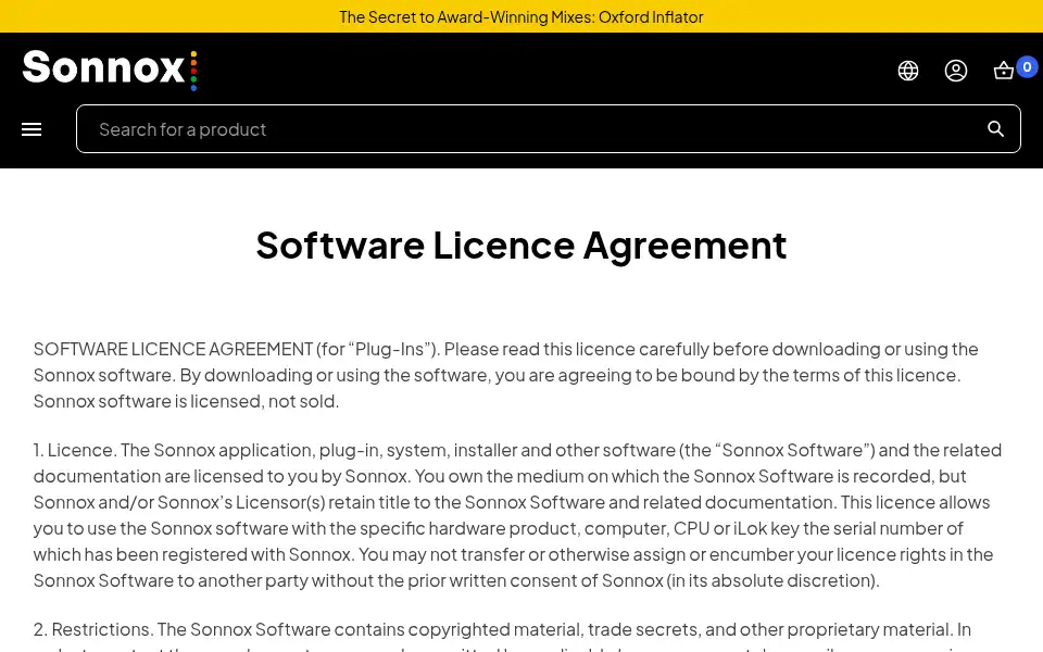 Screenshot of sonnox.com
