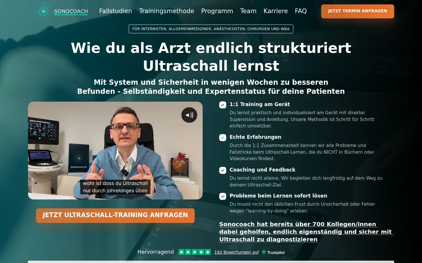 Screenshot of sonocoach.de