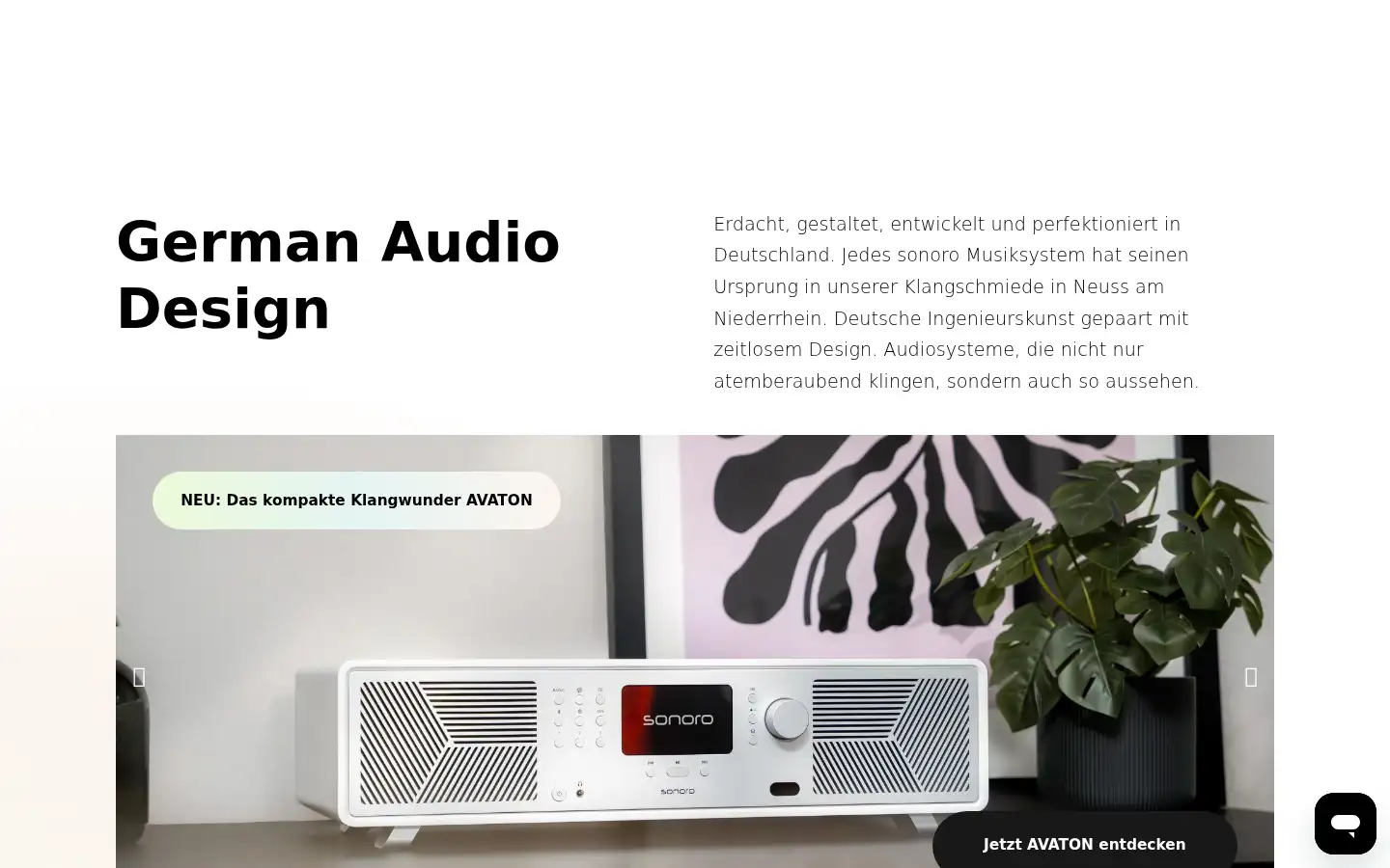 Screenshot of sonoro.com