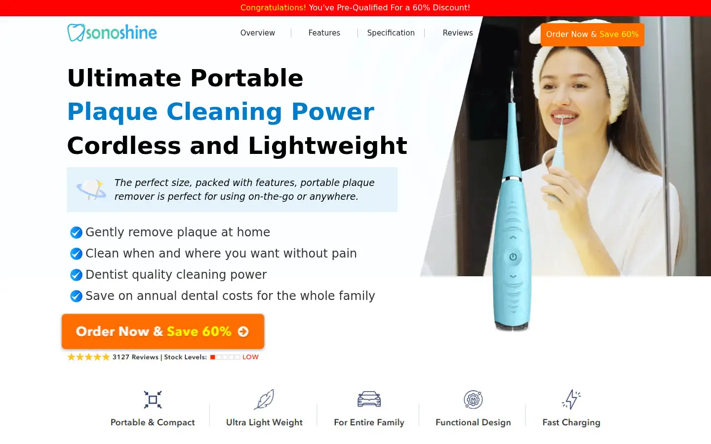Screenshot of sonoshine.com