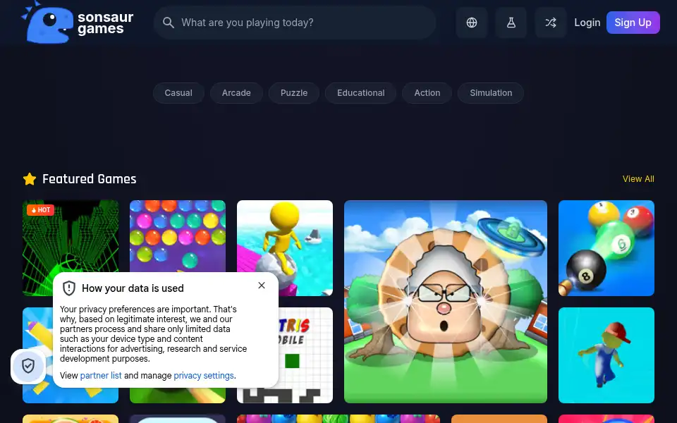 Screenshot of sonsaur.com