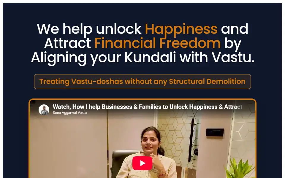 Screenshot of sonuaggarwalvastu.com