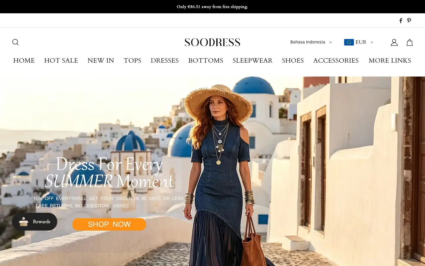 Screenshot of soodress.com