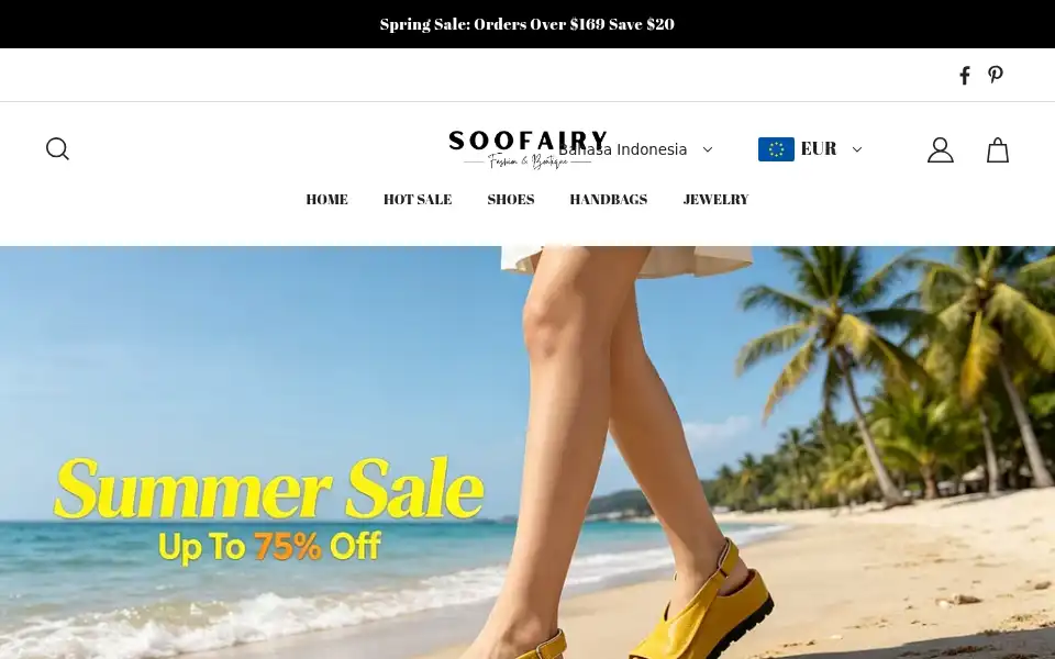 Screenshot of soofairy.com
