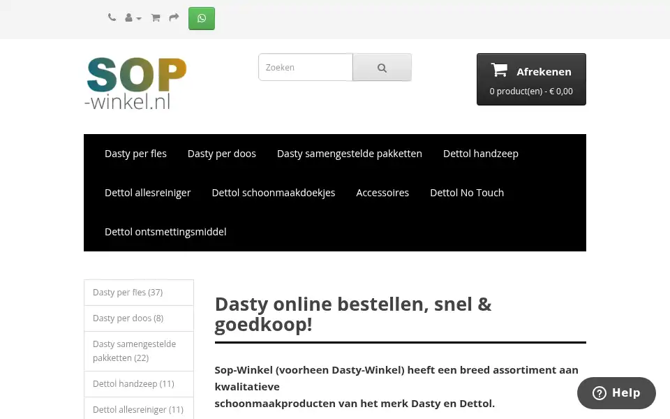 Screenshot of sop-winkel.nl