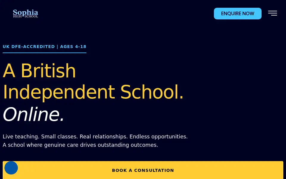 Screenshot of sophiahigh.school