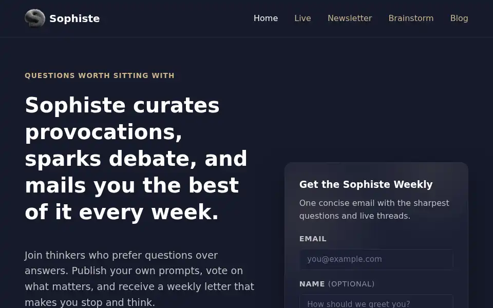 Screenshot of sophiste.com